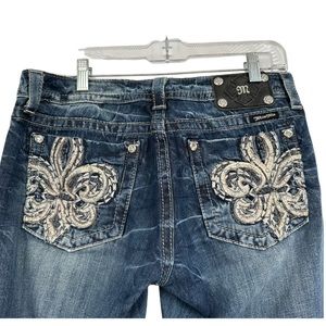 Miss Me Bling Butt Boot Leg Jeans Size 31 Inseam 34
